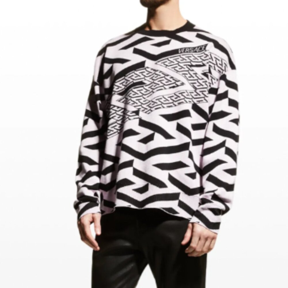 Versace Men's Greca Monogram Sweater - image 6